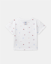 Nautical and animal print T-shirt Ecru colour  Sergent Major