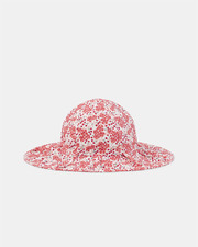 Floral print baby girl sun hat Pink colour  Sergent Major