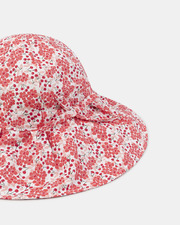 Floral print baby girl sun hat Pink colour  Sergent Major