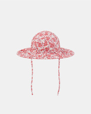 Floral print baby girl sun hat Pink colour  Sergent Major