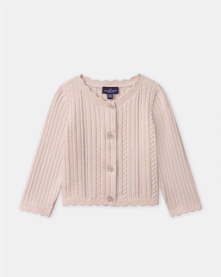 Openwork knit cardigan Light pink colour  Sergent Major