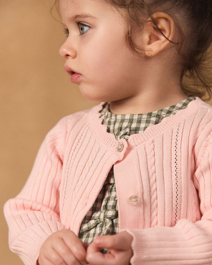 Openwork knit cardigan Light pink colour  Sergent Major