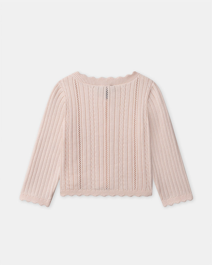 Openwork knit cardigan Light pink colour  Sergent Major