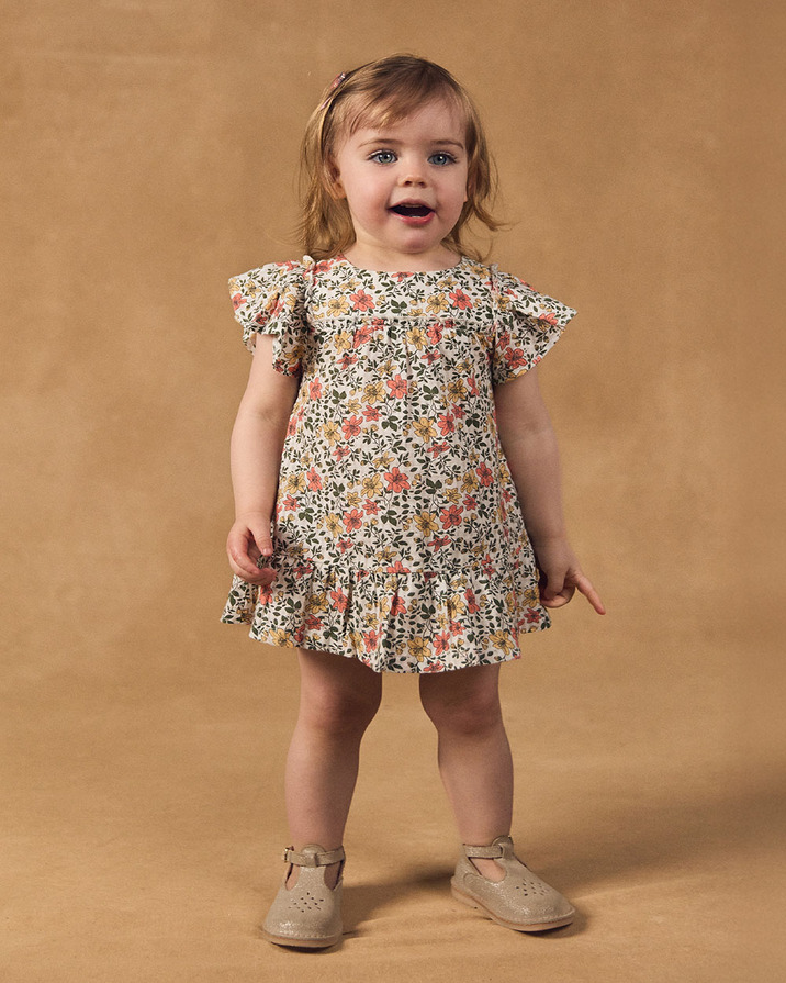 Baby girl dress and bloomers Floral print  Sergent Major