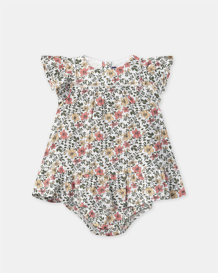Baby girl dress and bloomers Floral print  Sergent Major