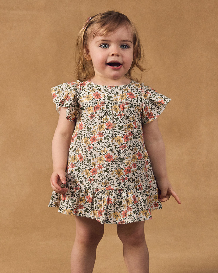 Baby girl dress and bloomers Floral print  Sergent Major
