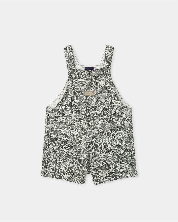 Tropical print short overalls Khaki colour  Sergent Major