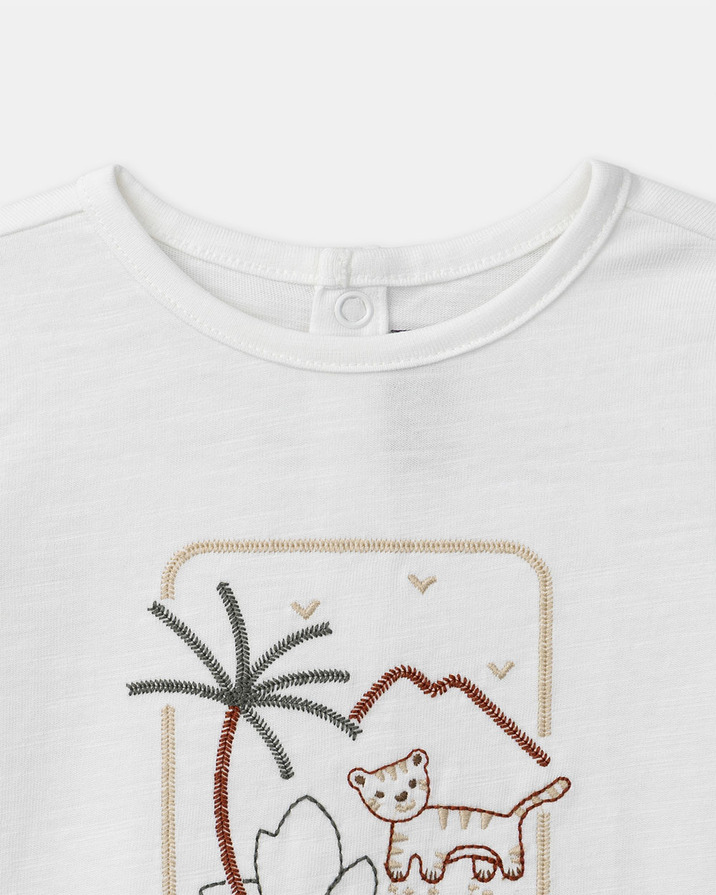 Jungle print T-shirt Ecru colour  Sergent Major