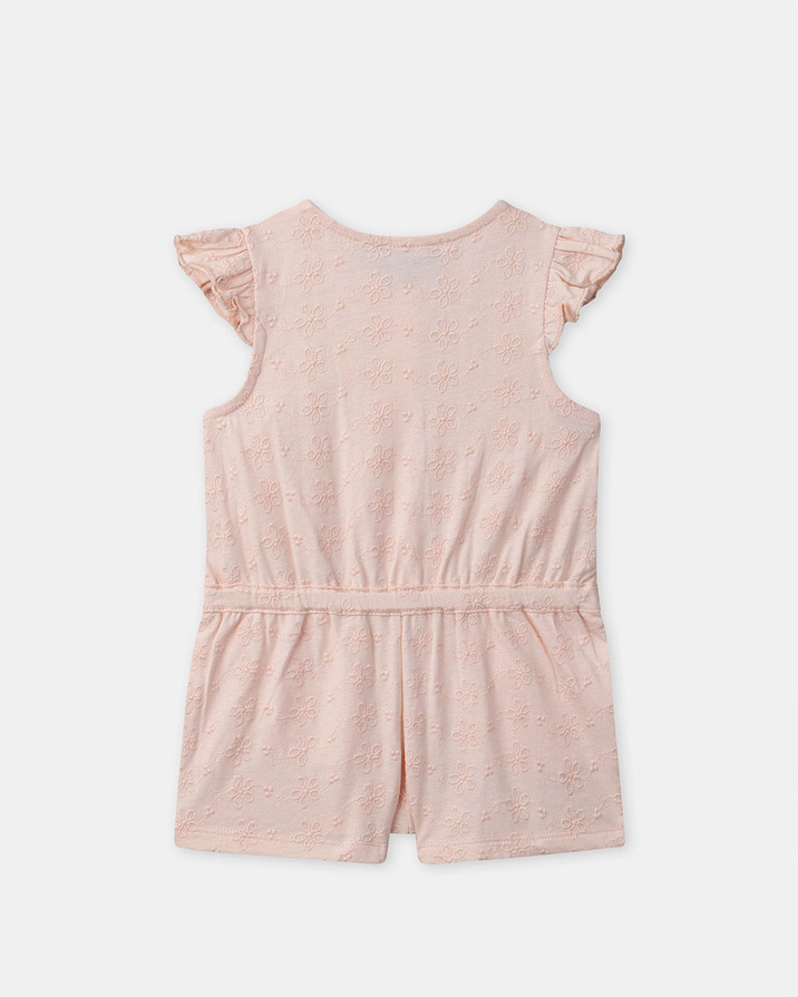 Short jumpsuit with floral embroidery Light pink colour  Sergent Major