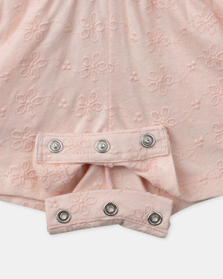 Short jumpsuit with floral embroidery Light pink colour  Sergent Major