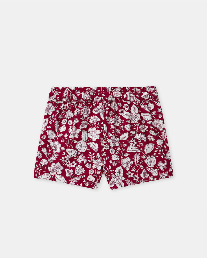 Floral print blouse and shorts set Fuchsia pink colour  Sergent Major