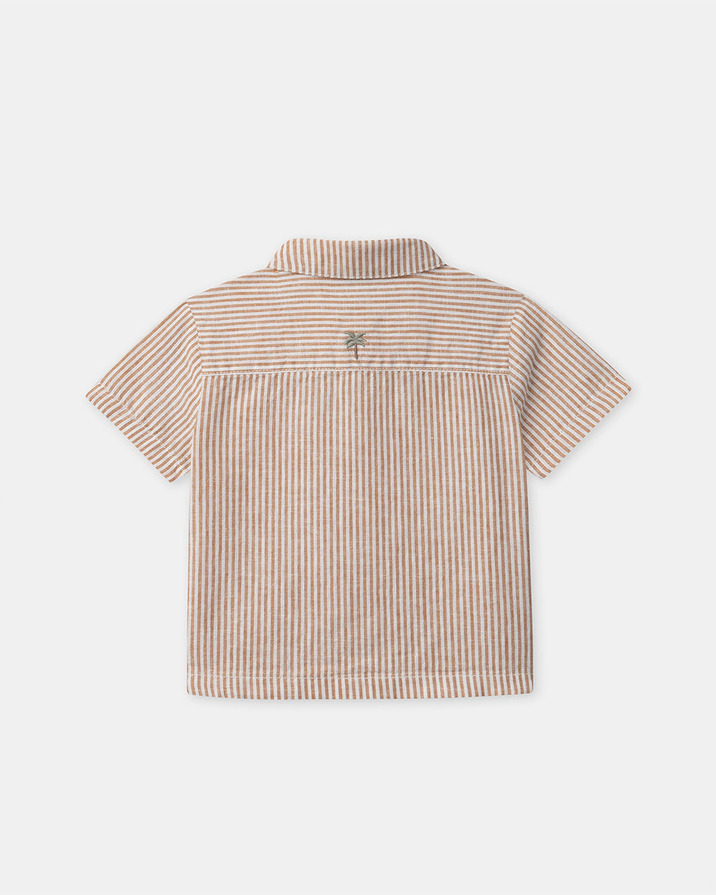 Short-sleeved striped shirt Orange colour  Sergent Major