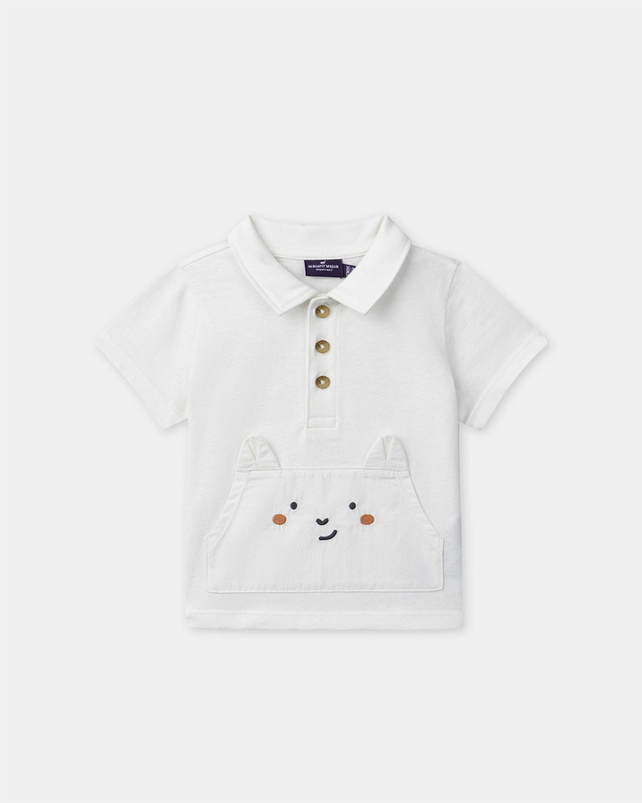 Polo-style T-shirt Ecru colour  Sergent Major