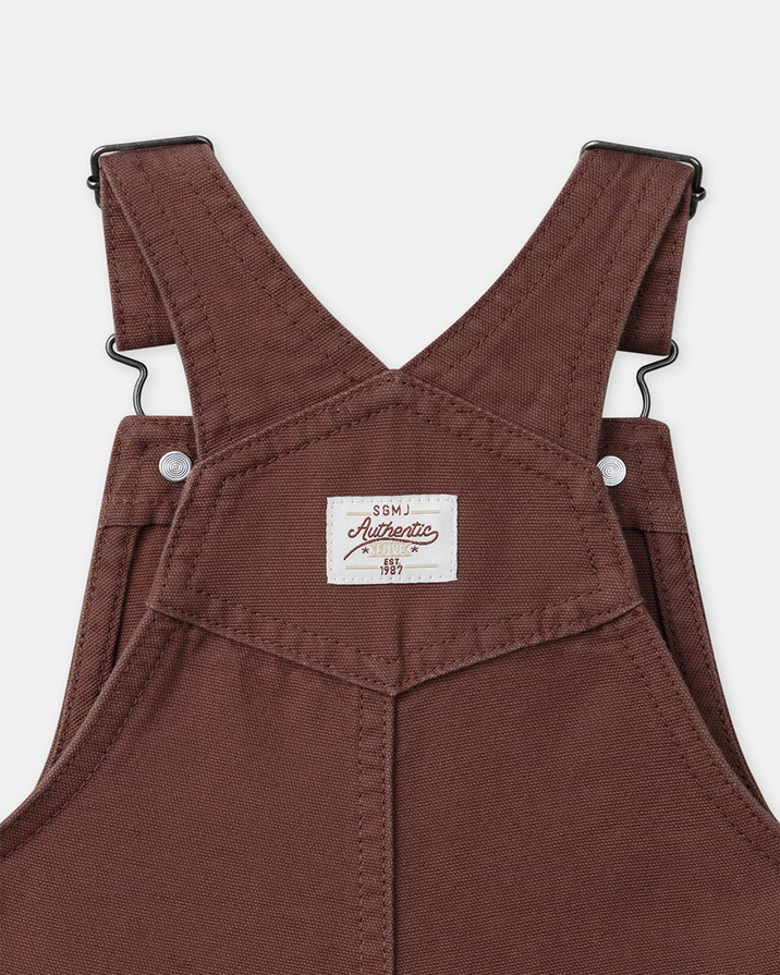 &ldquo;Little Adventurer&rdquo; short overalls Brown colour  Sergent Major