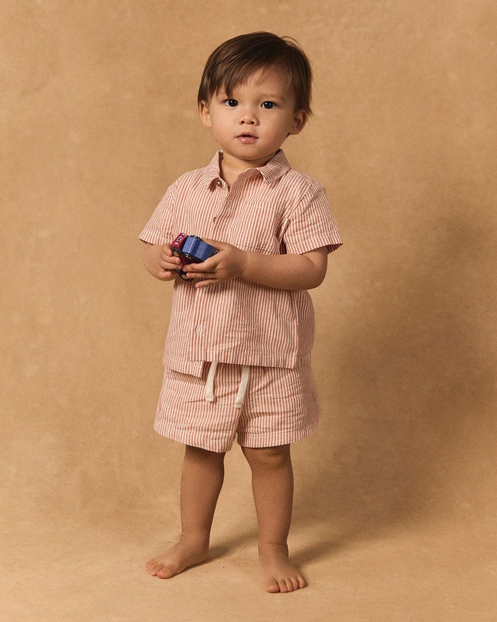 Comfortable striped shorts Orange colour  Sergent Major