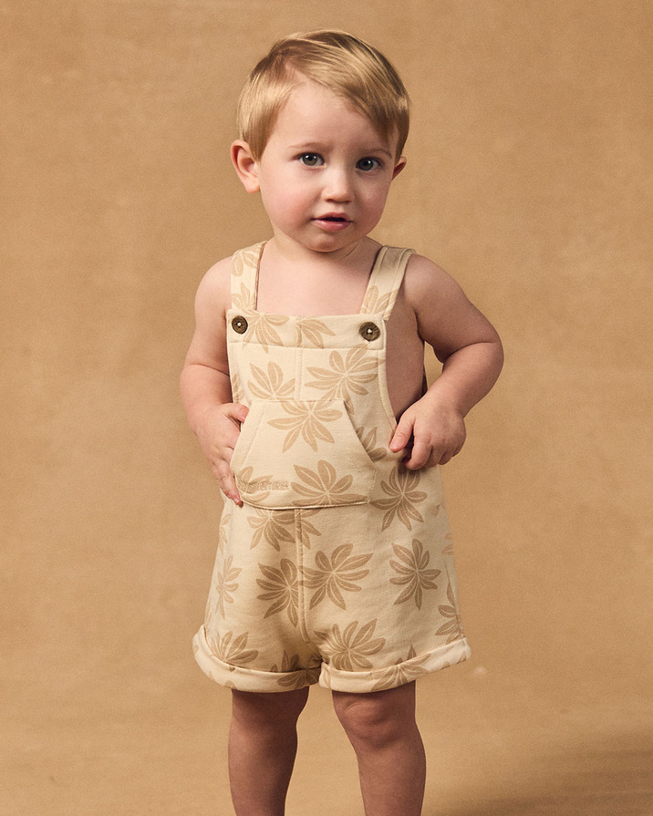 Palm tree print short overalls Beige colour  Sergent Major