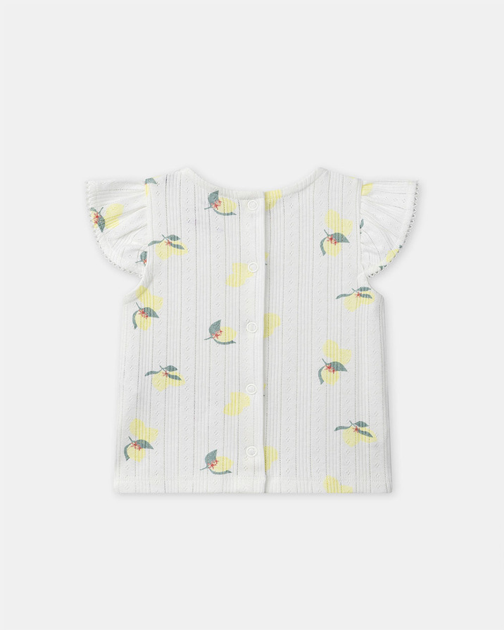 Two-piece lemon print pajamas Ecru colour  Sergent Major