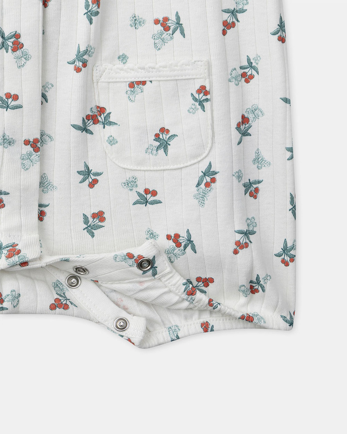 Fruit and butterfly print jumpsuit Ecru colour  Sergent Major