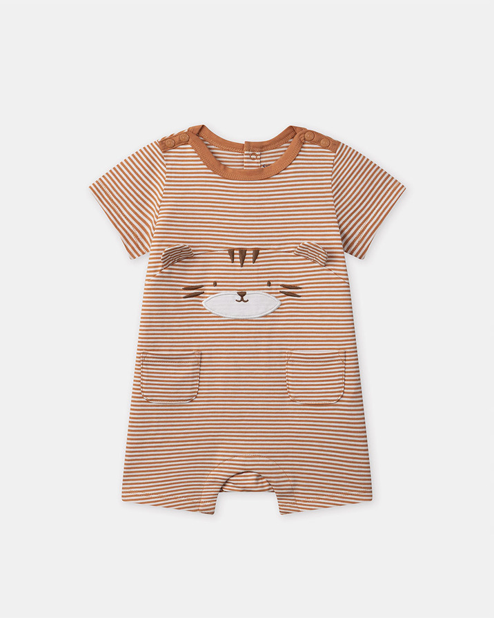 Short striped jumpsuit Orange colour  Sergent Major