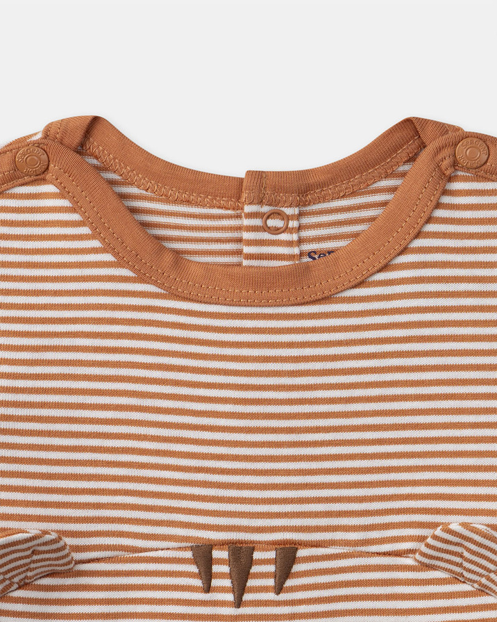 Short striped jumpsuit Orange colour  Sergent Major