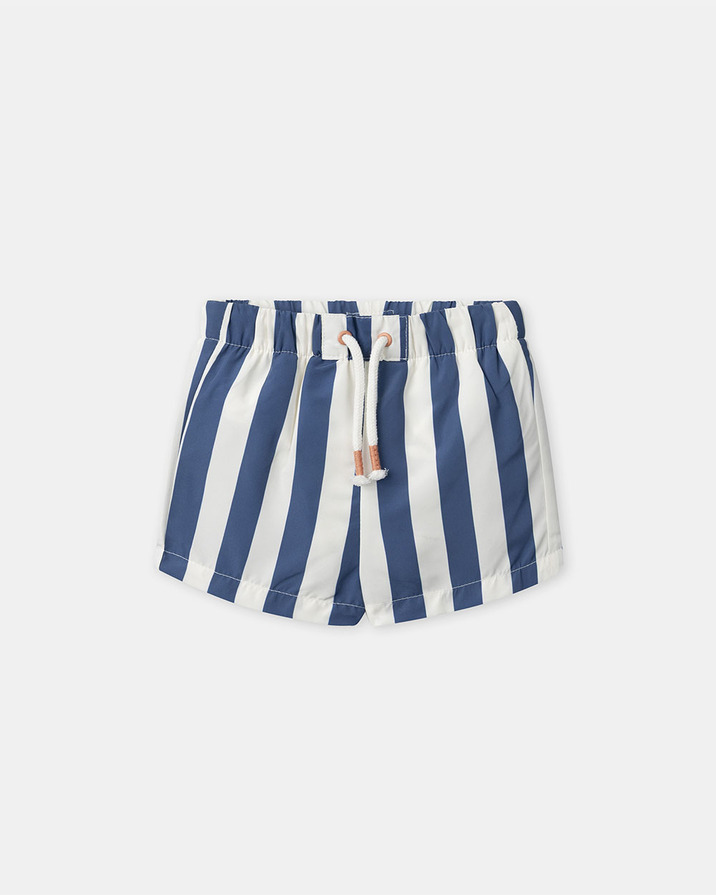 Striped swim shorts with nappy Blue colour Sergent Major