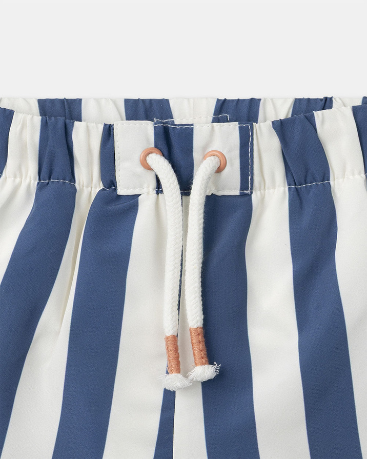 Striped swim shorts with nappy Blue colour Sergent Major