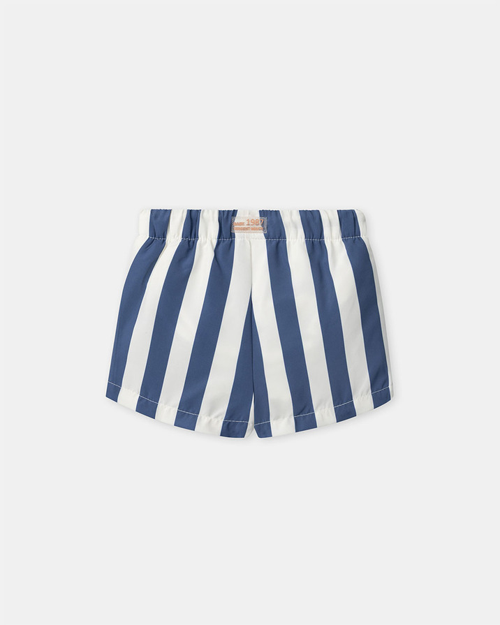Striped swim shorts with nappy Blue colour Sergent Major