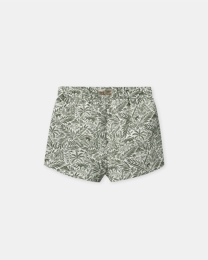 Jungle print swim shorts with lining Khaki colour Sergent Major
