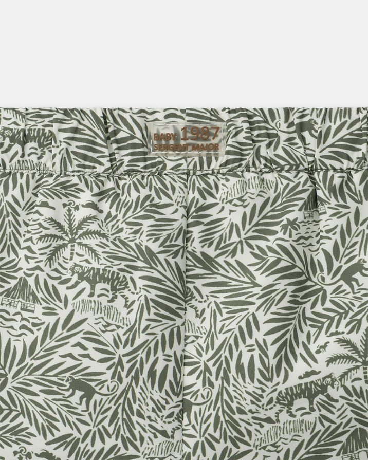 Jungle print swim shorts with lining Khaki colour Sergent Major