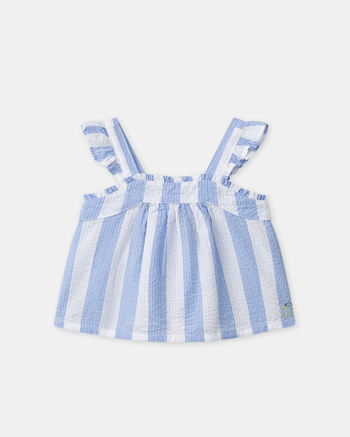 Striped tank top and shorts set Blue colour  Sergent Major