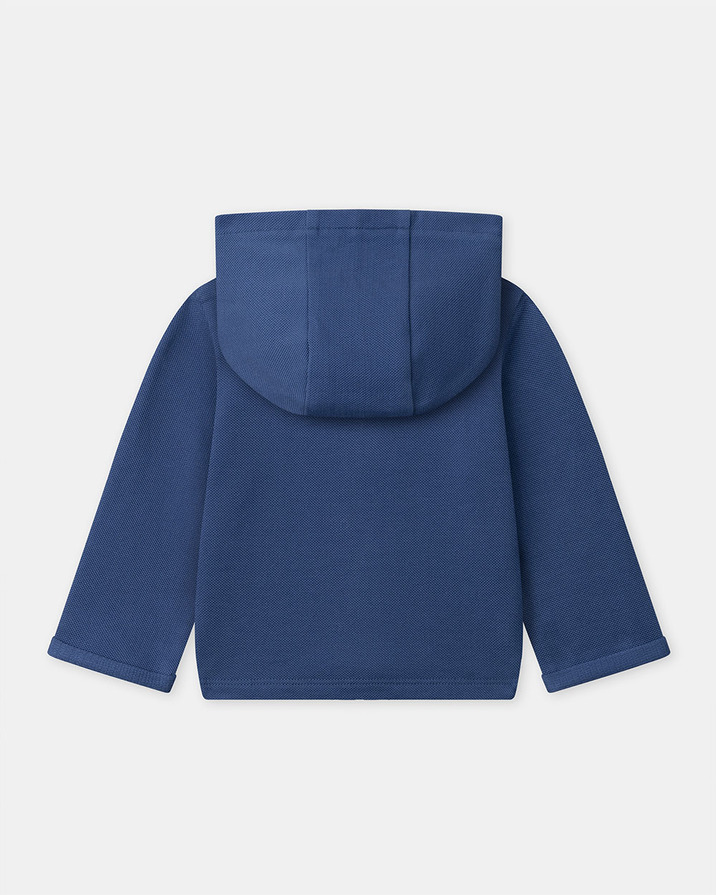 Hooded cardigan with pockets Dark blue colour  Sergent Major