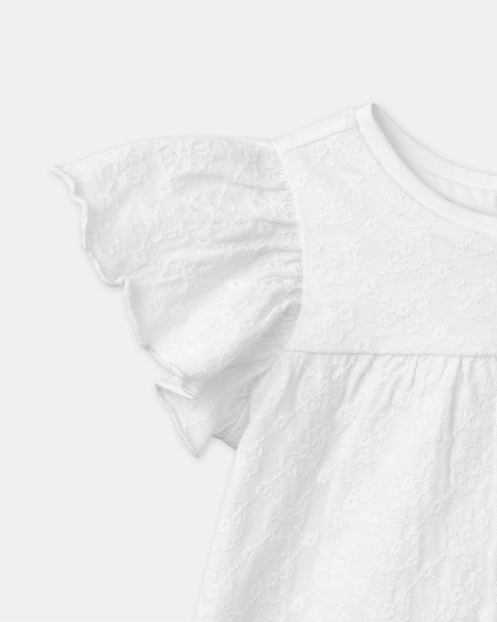 Short-sleeved embroidered blouse Ecru colour  Sergent Major