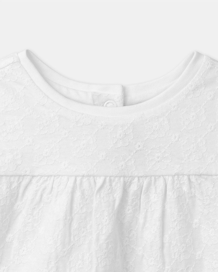 Short-sleeved embroidered blouse Ecru colour  Sergent Major