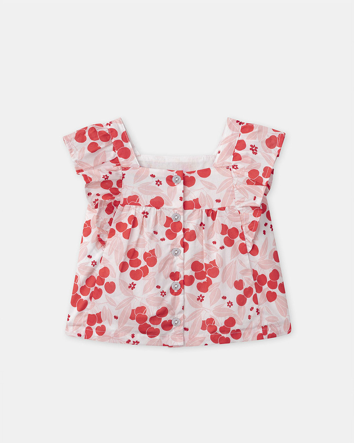 Cherry print blouse Pink colour  Sergent Major