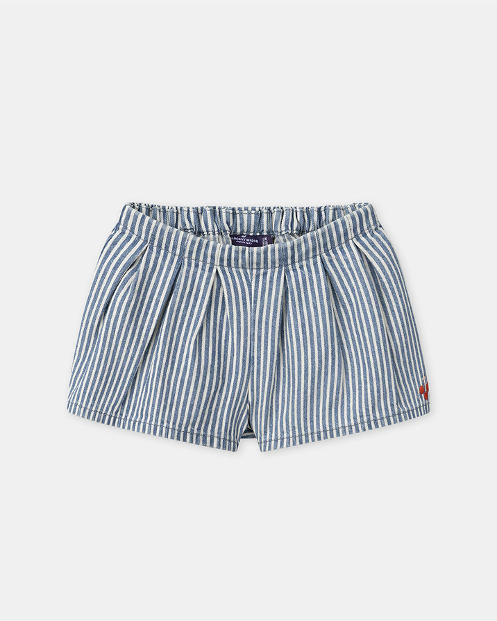 Striped denim shorts Blue colour  Sergent Major