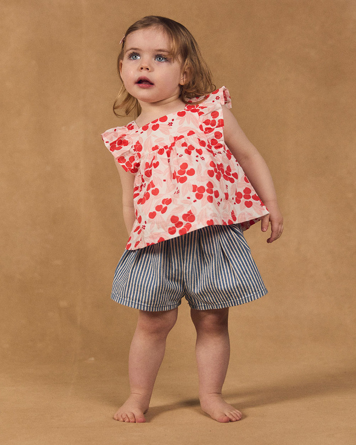 Striped denim shorts Blue colour  Sergent Major