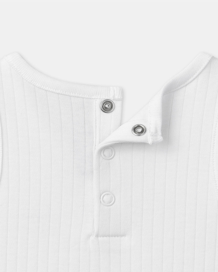 Sleeveless ribbed bodysuit Ecru colour  Sergent Major