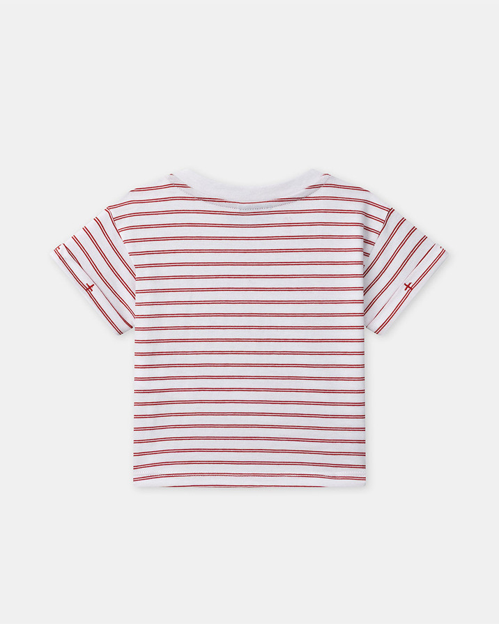 Striped T-shirt and red shorts set Red colour  Sergent Major