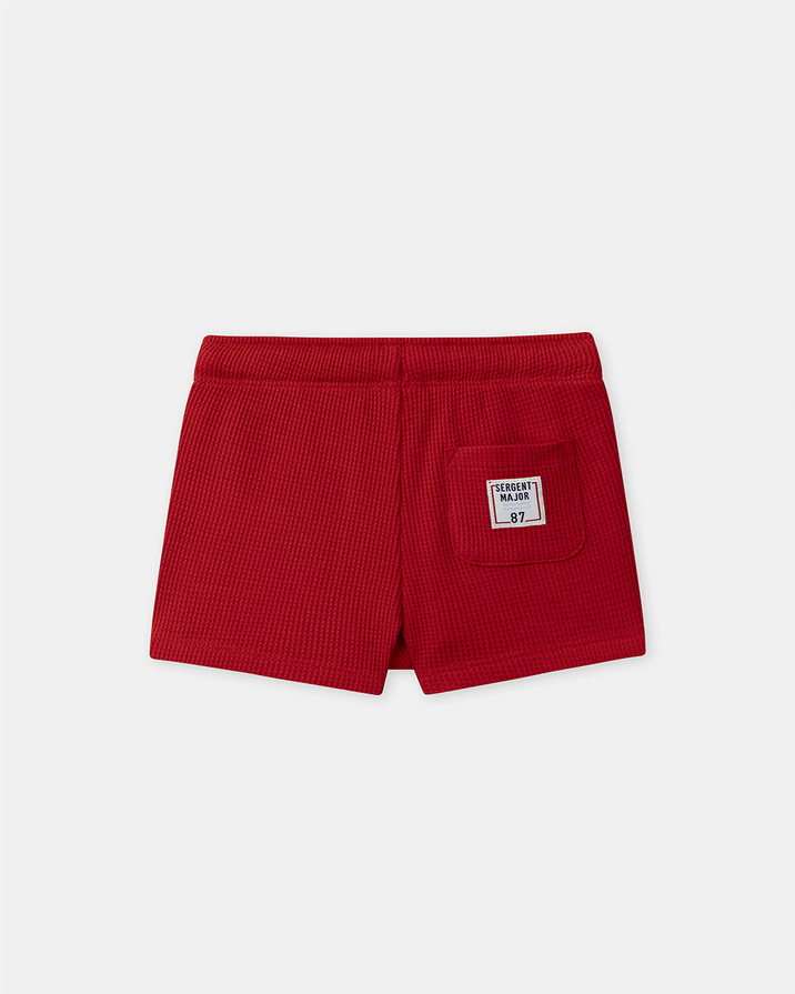 Striped T-shirt and red shorts set Red colour  Sergent Major