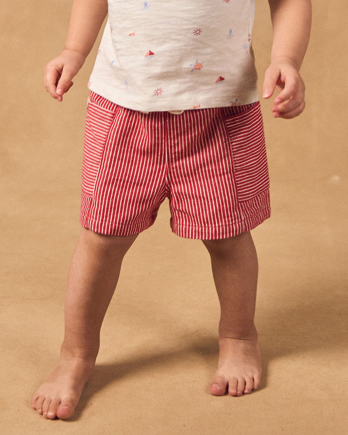 Striped shorts Red colour  Sergent Major