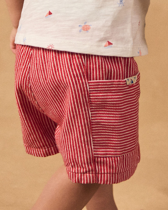 Striped shorts Red colour  Sergent Major