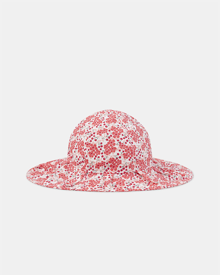 Floral print baby girl sun hat Pink colour  Sergent Major