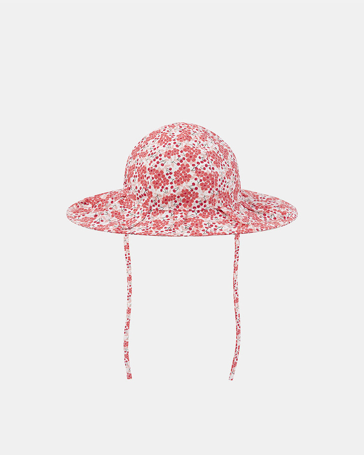 Floral print baby girl sun hat Pink colour  Sergent Major