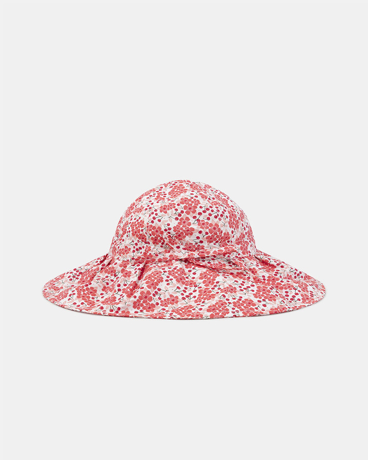 Floral print baby girl sun hat Pink colour  Sergent Major
