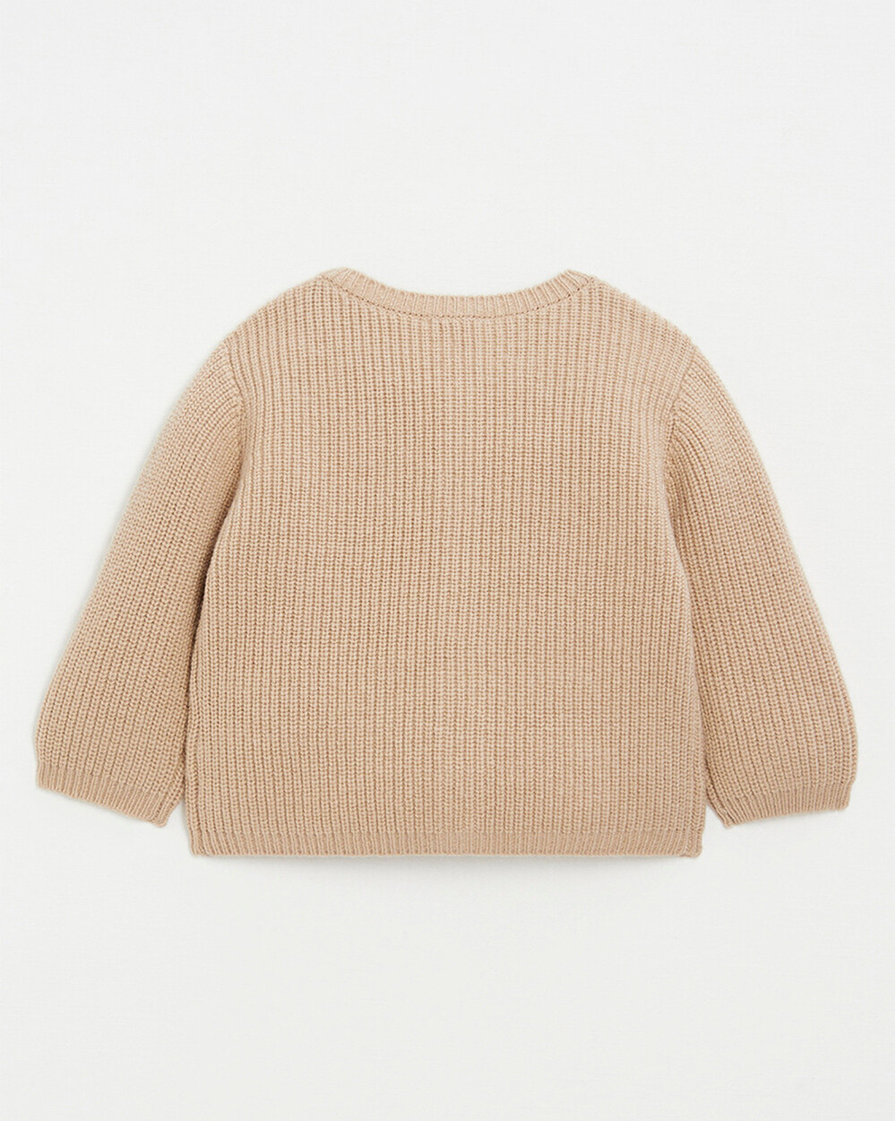 Mixed cardigan in merino wool Caramel colour  Natalys