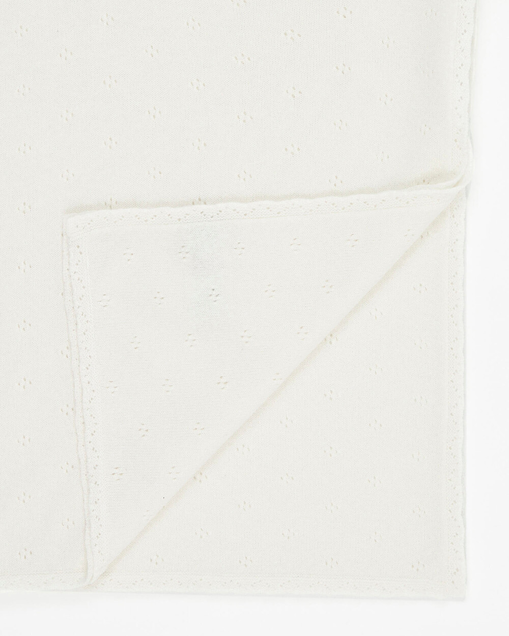 Openwork cashmere blanket Off-white colour  Natalys