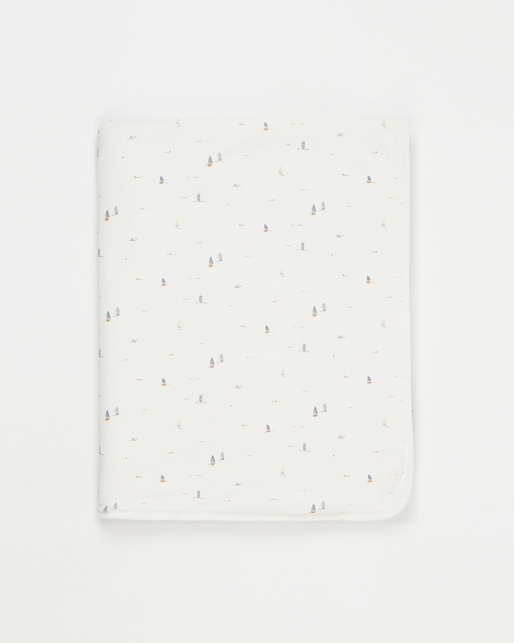 Fur-lined blanket Boat print  Natalys