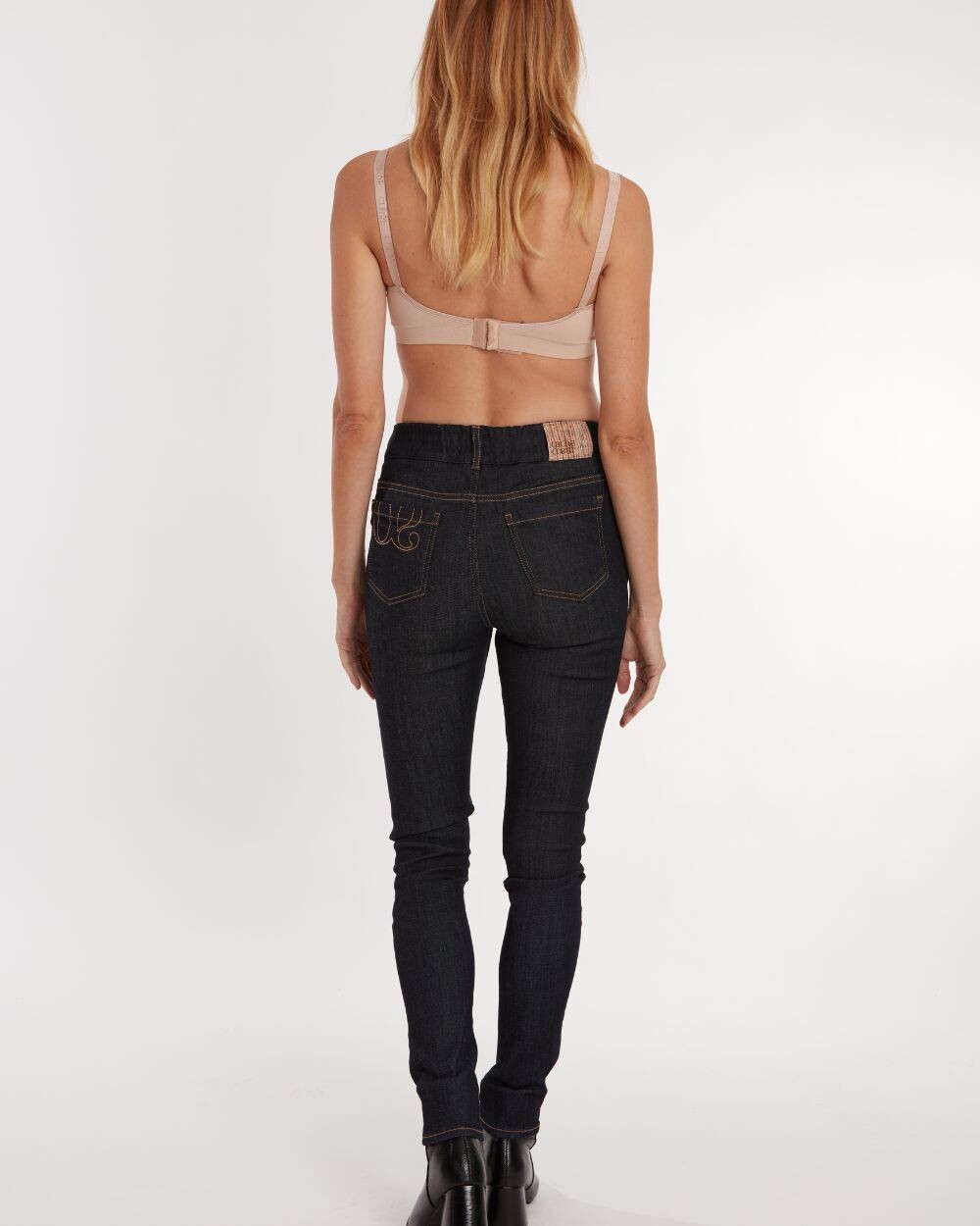 Slim-fit maternity jeans Raw denim  Cache coeur