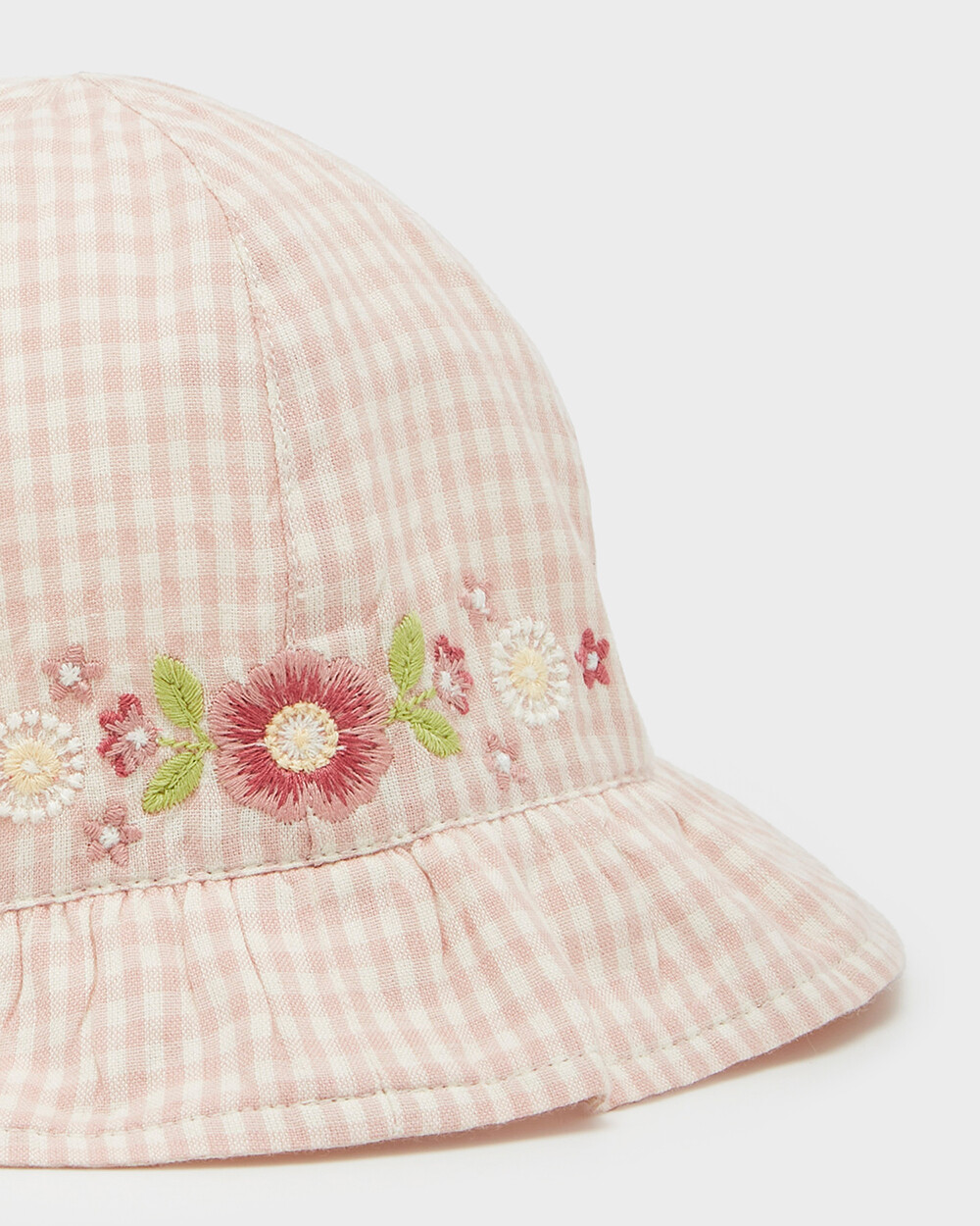Gingham hat Chalk colour  Natalys