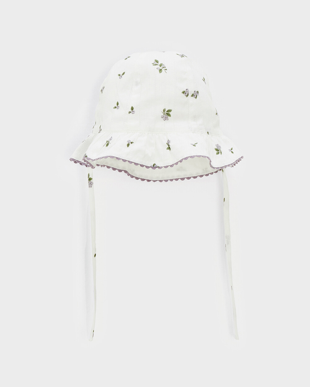 Blueberry-print hat White colour  Natalys